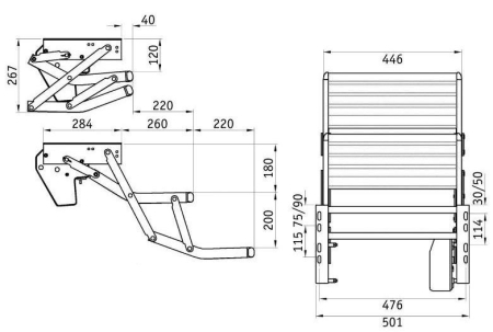 Treaptă de acces simplă, bandă de rulare cu iluminare LED de 12V [3]