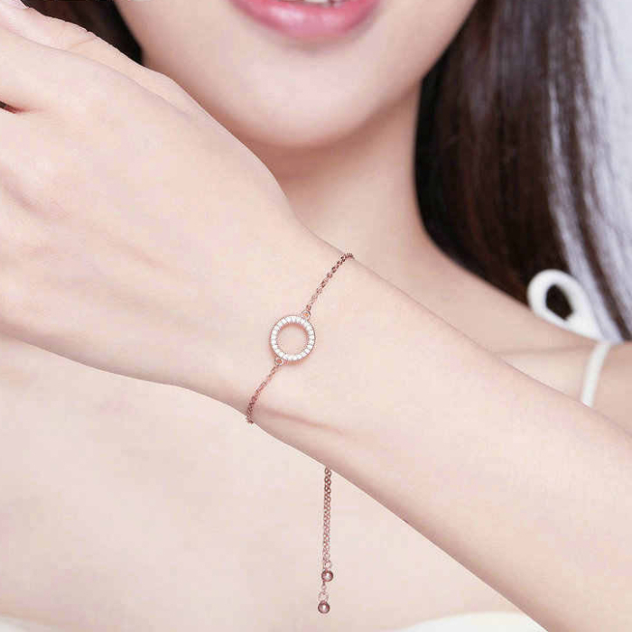 Brățară din argint Simply Round Rose [3]