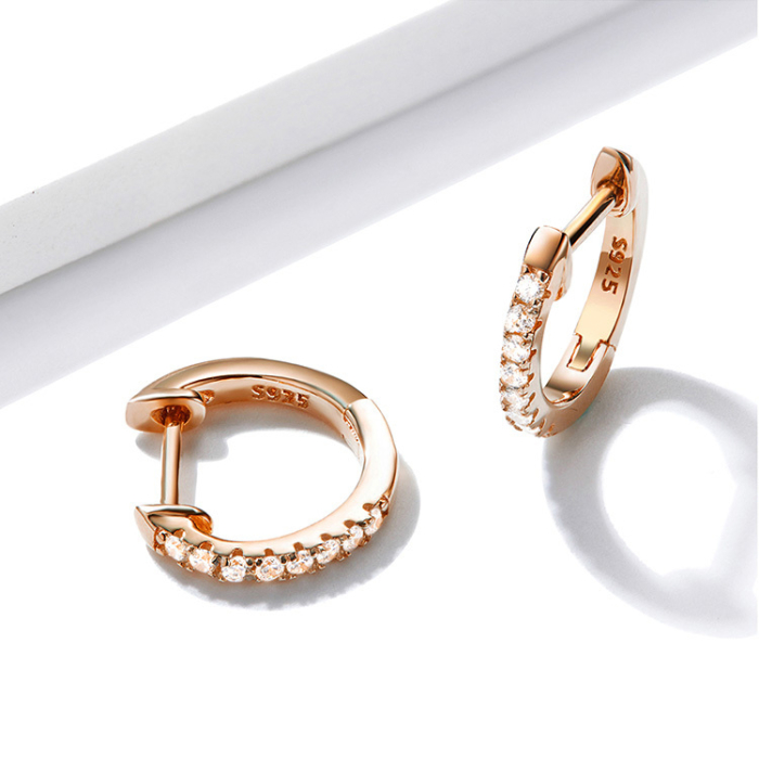 Cercei din argint Band Rose [5]