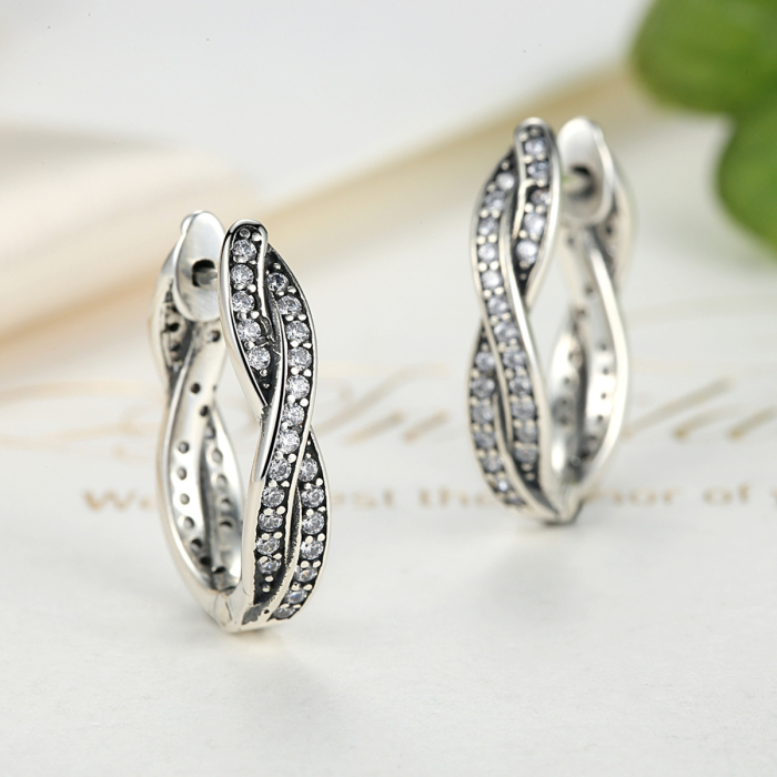 Cercei din argint Elegant Twist [3]
