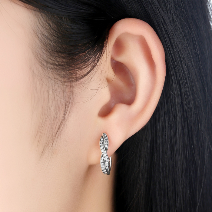 Cercei din argint Elegant Twist [4]
