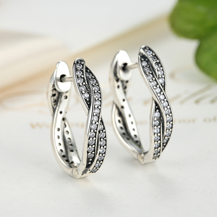 Cercei din argint Elegant Twist [2]