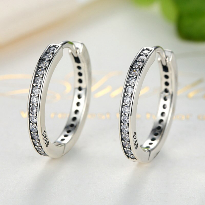 Cercei din argint Just Round [2]