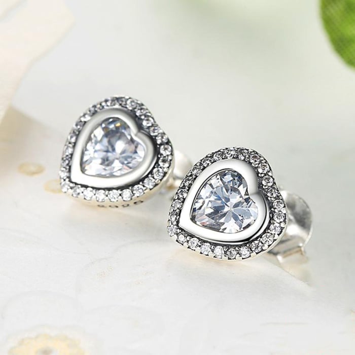 Cercei din argint Love Heart [3]