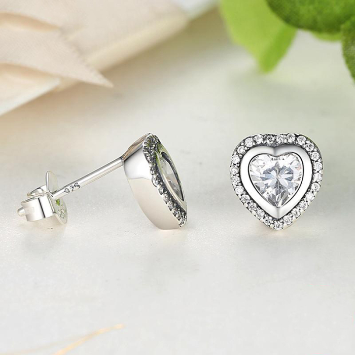 Cercei din argint Love Heart [4]