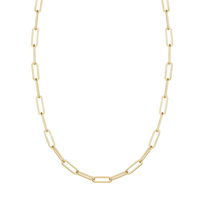 Colier din argint Paperclip Gold [4]
