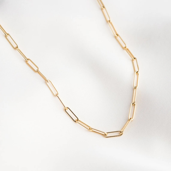 Colier din argint Paperclip Gold [2]