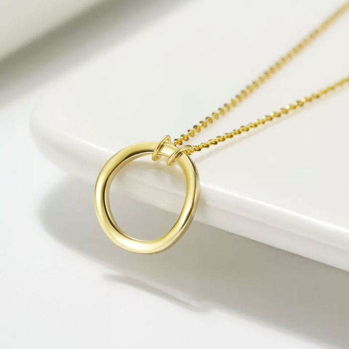 Colier din argint Sassy Ring Gold [2]