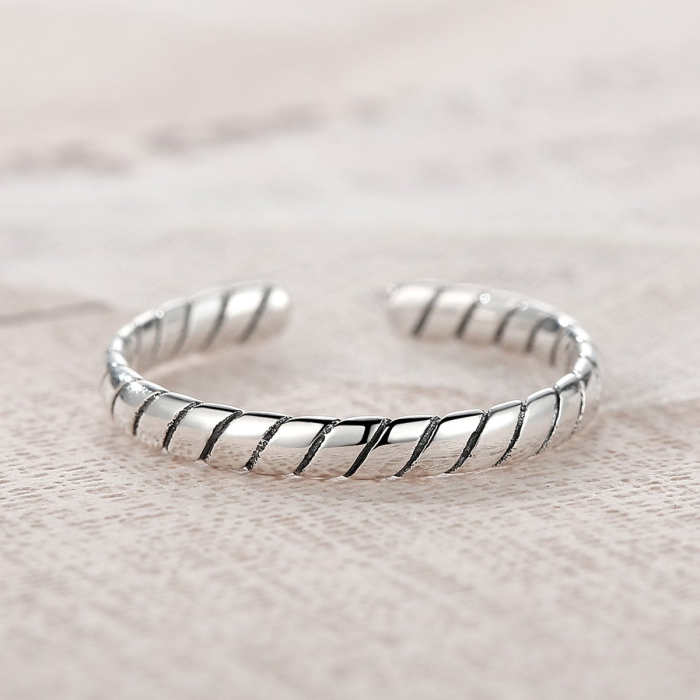 Inel din argint Knitting, reglabil [3]