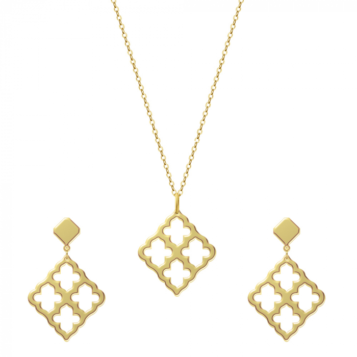 Set cercei și colier din argint Cairo Gold [1]