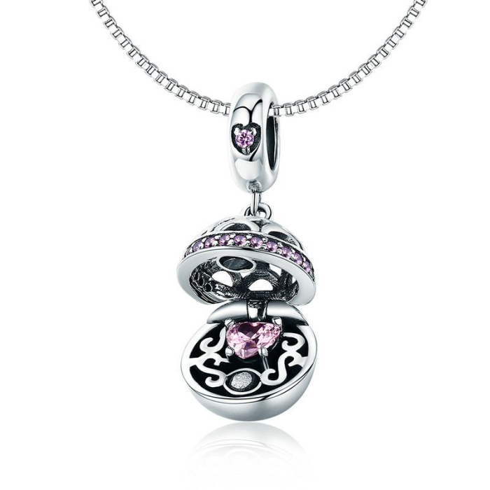 Talisman din argint Pink Heart Box [5]