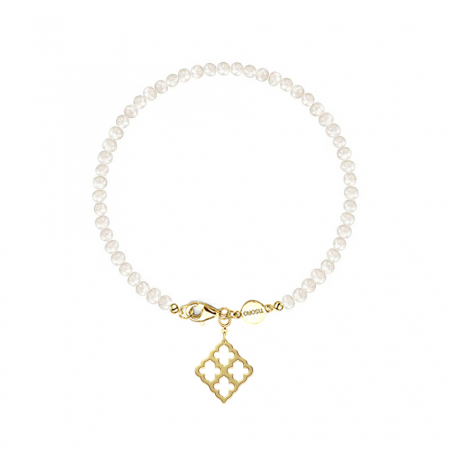 Brățară cu perle naturale de cultură mici și pandantiv Cairo