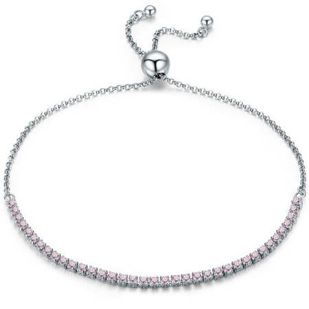 Brățară din argint Silver Pink Tennis [0]