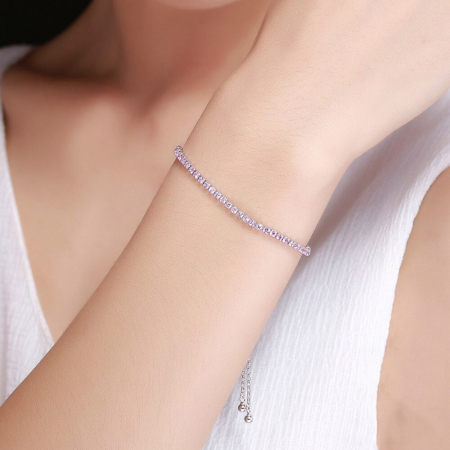 Brățară din argint Silver Pink Tennis [1]