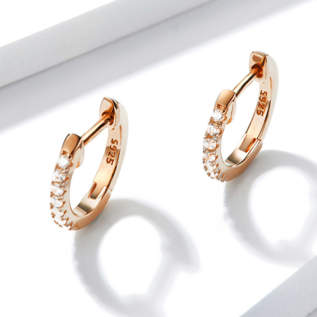 Cercei din argint Band Rose [1]