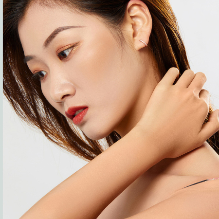 Cercei din argint Band Rose [2]