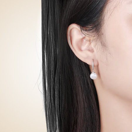 Cercei din argint cu perle naturale Silver Pearl [2]