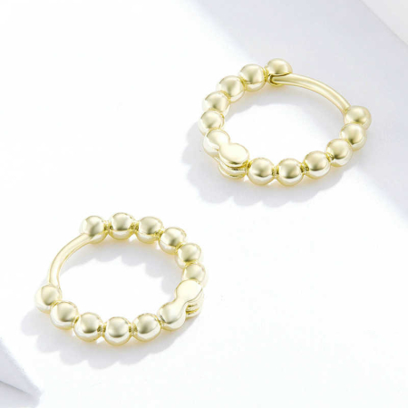 Cercei din argint Gold Buttons [1]