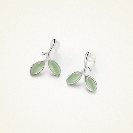 Cercei - Cercei din argint Green Leaf