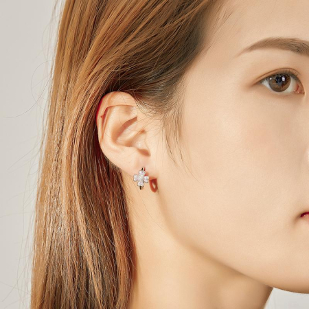 Cercei din argint Lucky Clover [4]