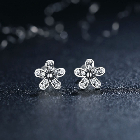 Cercei din argint Melia Flower [1]