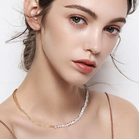 Colier cu perle naturale de cultură Pearl Paperclip [2]