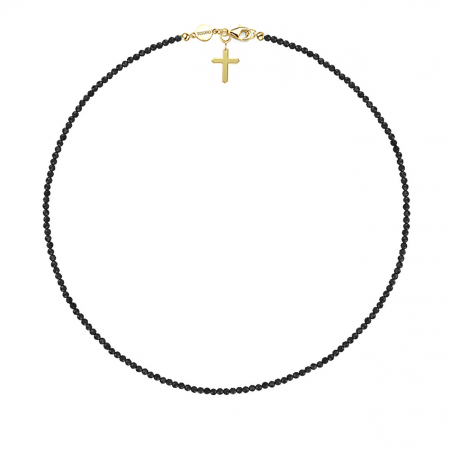 Coliere - Colier cu pietre naturale Cruce - Onix Negru
