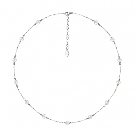 Coliere - Colier din argint cu perle naturale Pearl Chain Silver