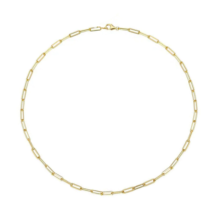 Coliere - Colier din argint Paperclip Gold