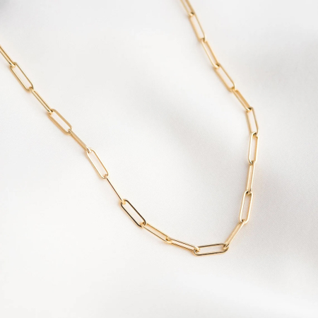 Colier din argint Paperclip Gold [1]