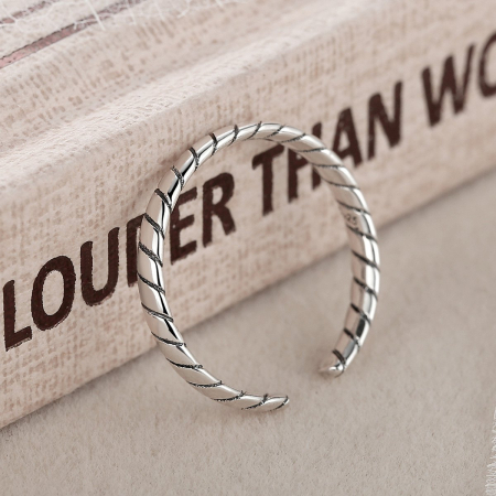 Inel din argint Knitting, reglabil [1]