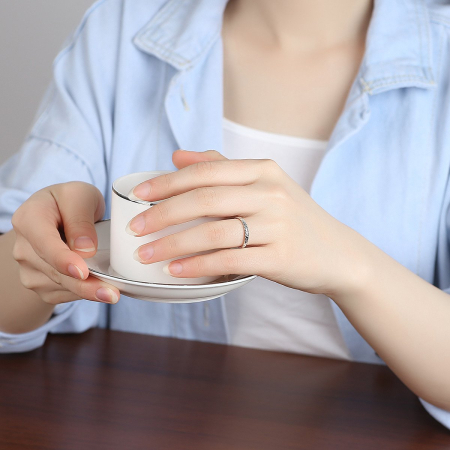 Inel din argint Knitting, reglabil [3]