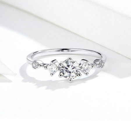 Inel din argint Royal Halo, 54 [2]