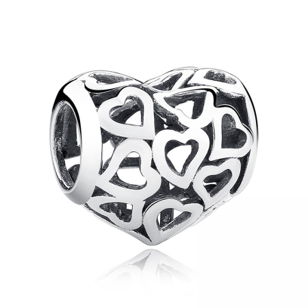Talismane - Talisman din argint Hearts Pave