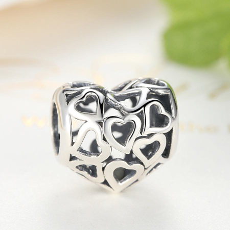 Talisman din argint Hearts Pave [1]