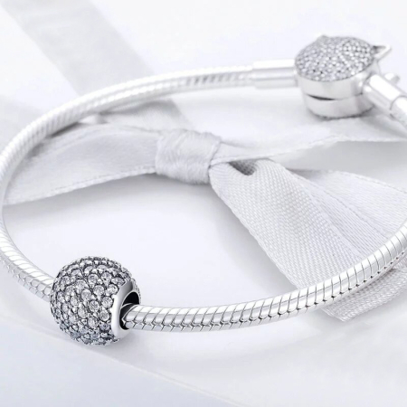Talisman din argint Pave Globe [3]