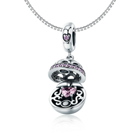 Talisman din argint Pink Heart Box [4]