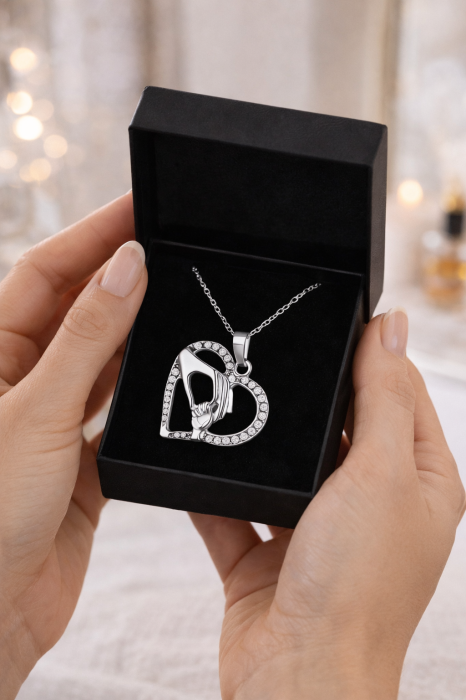 Colier Mama Copil, argintiu [3]