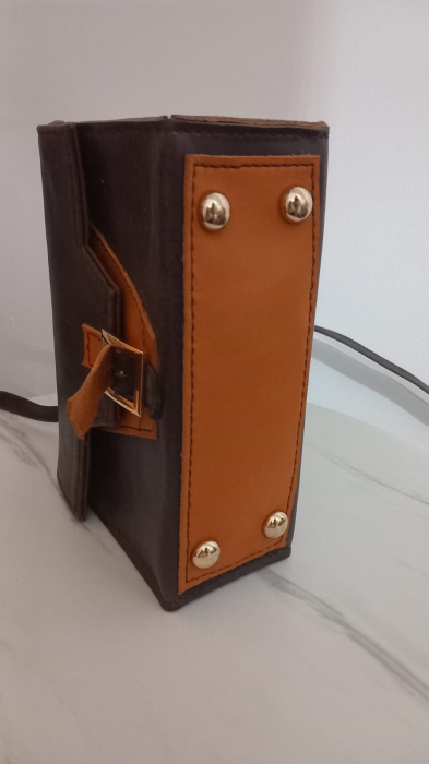 Dark Caramel — Geantă Handmade Piele Naturală Maro Ciocolatiu [7]