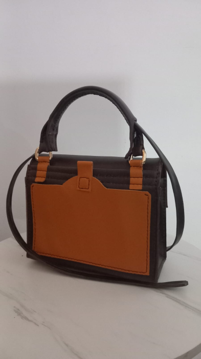 Dark Caramel — Geantă Handmade Piele Naturală Maro Ciocolatiu [6]
