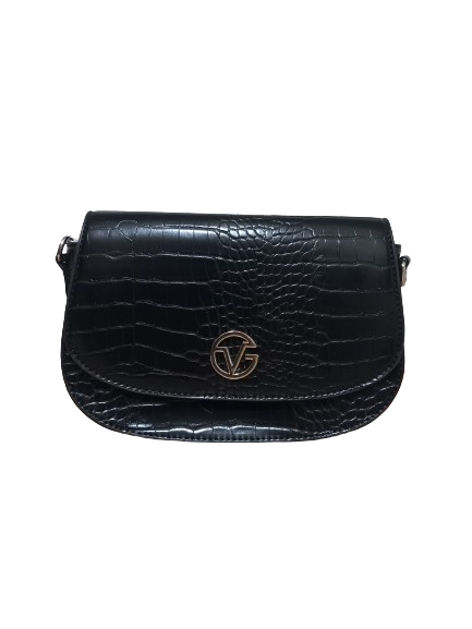 Geanta Crossbody din Piele Ecologica Negru Croco [3]