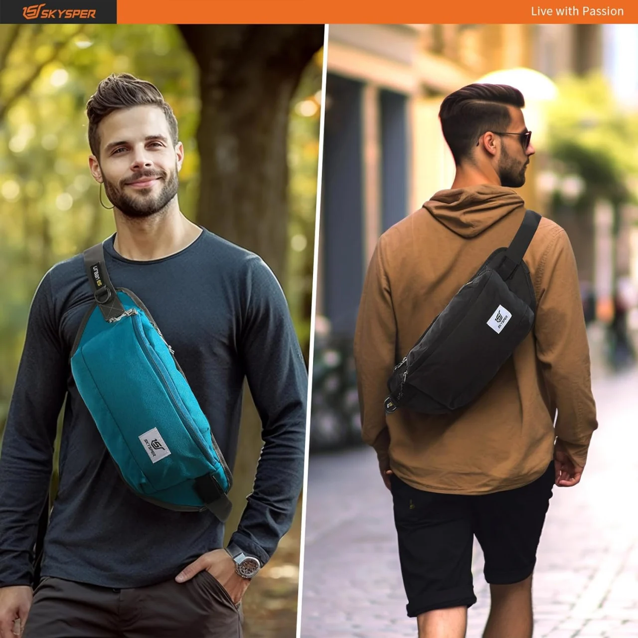 Geanta cu curea de talie verde Running [2]