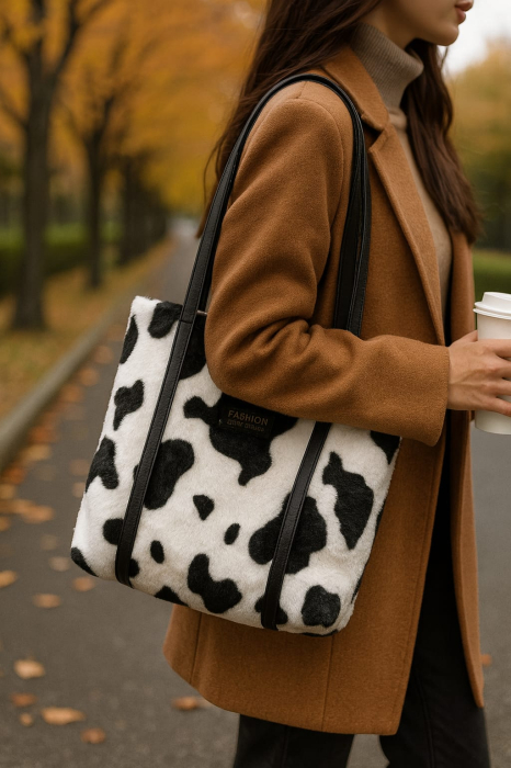 Geanta dama blana animal print [2]