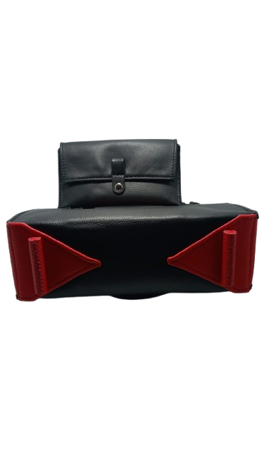 Geanta Dama Gloria Black, piele naturala si portfard [9]