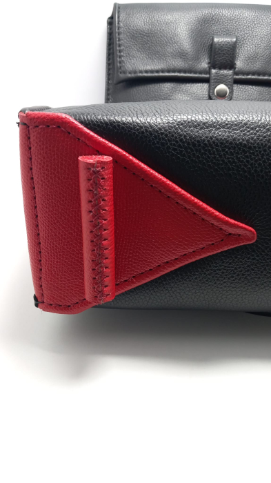 Geanta Dama Gloria Black, piele naturala si portfard [5]