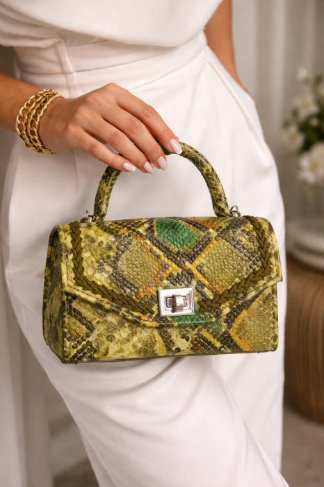 Geanta Dama Handmade Snake Verde [2]