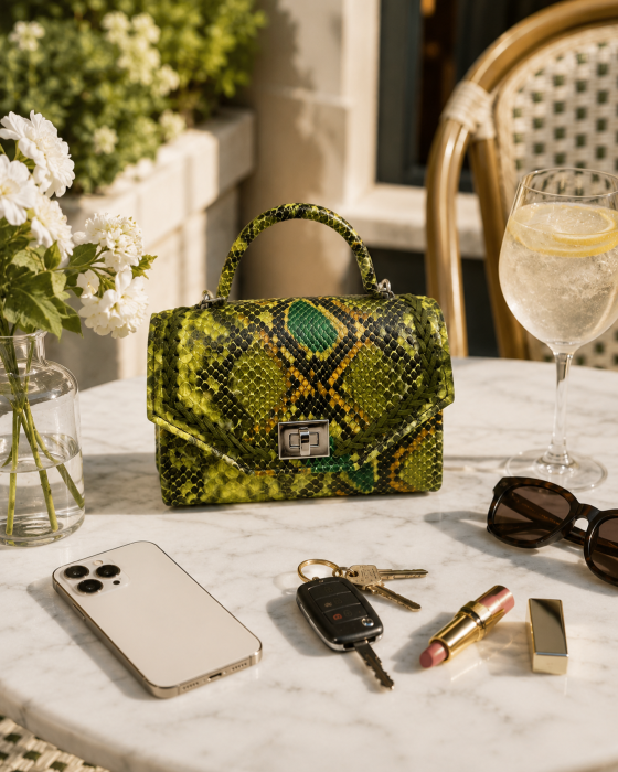 Geanta Dama Handmade Snake Verde [3]