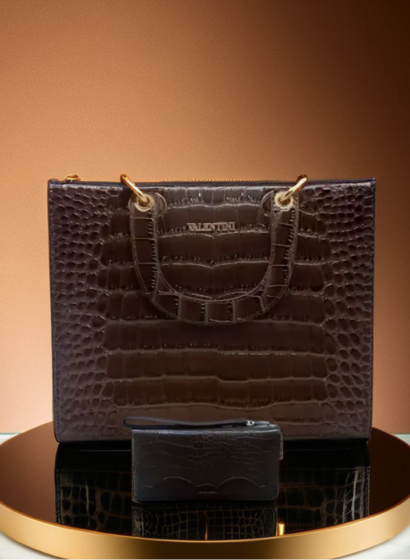 Geanta Dark Grey Croco Chic [2]