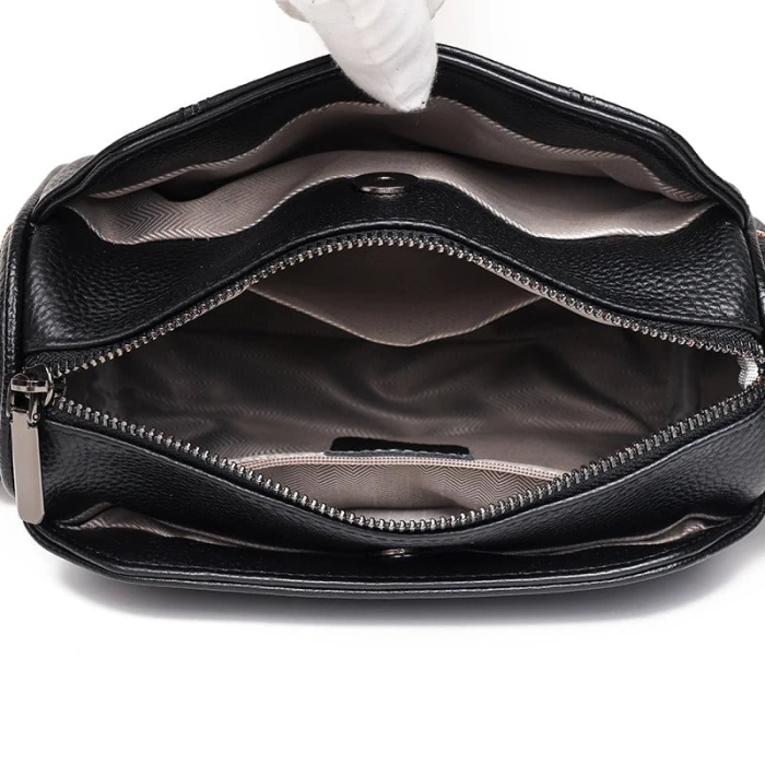 Geanta de dama Ama piele naturala, Alb [4]