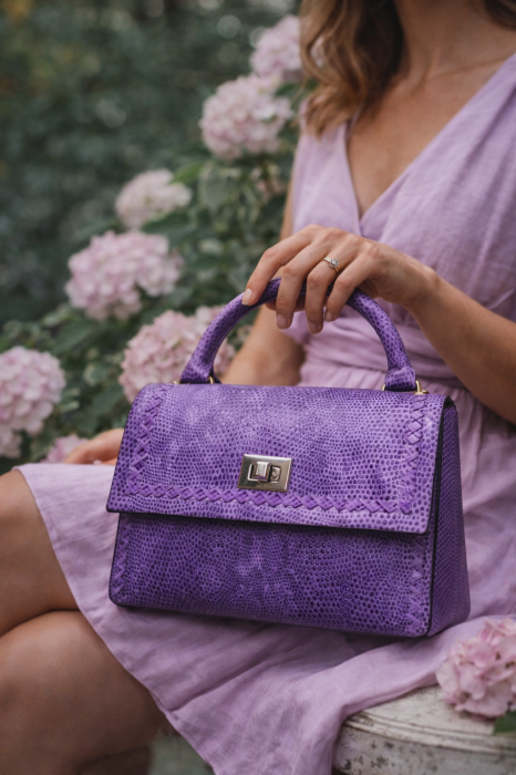 Geanta de Piele Aleyna Mov [2]